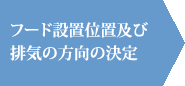 フード設置位置及び排気の方向の決定