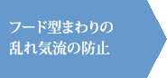 フード型まわりの乱れ気流の防止