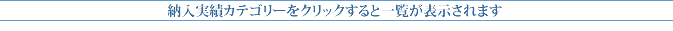 納入実績カテゴリーをクリックすると一覧が表示されます